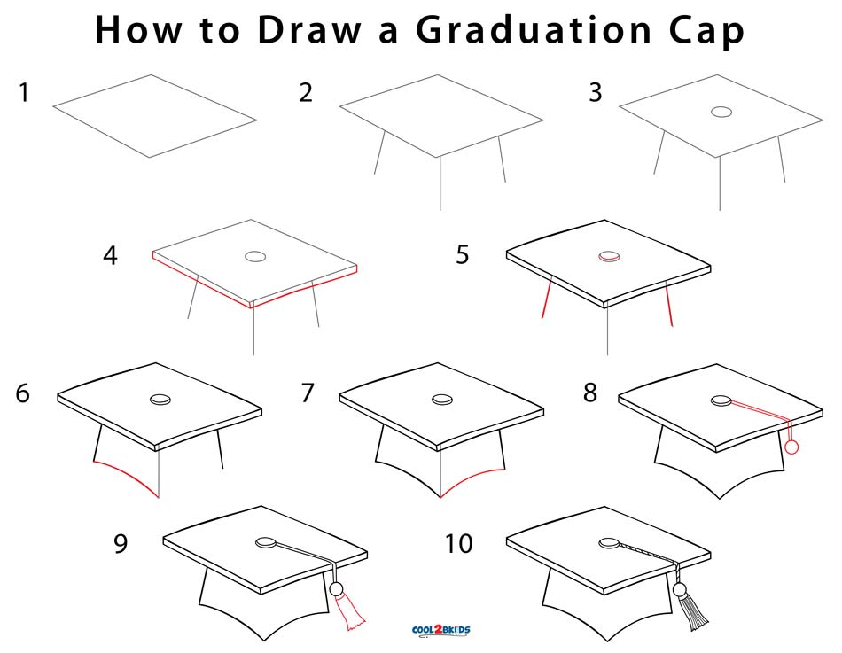 How to Draw a Graduation Cap (Step by Step Pictures