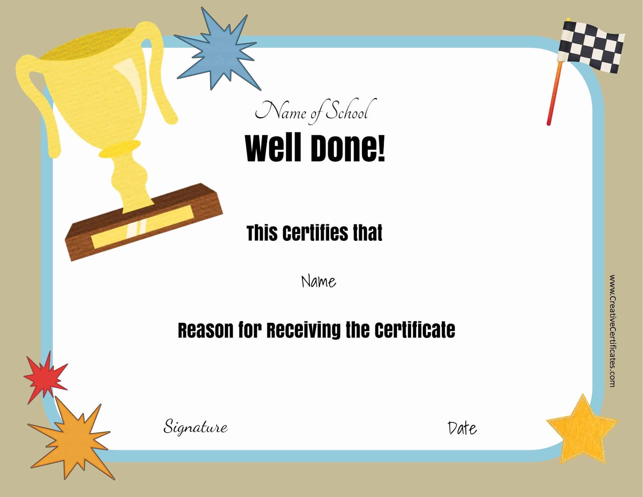 Free School Certificates & Awards