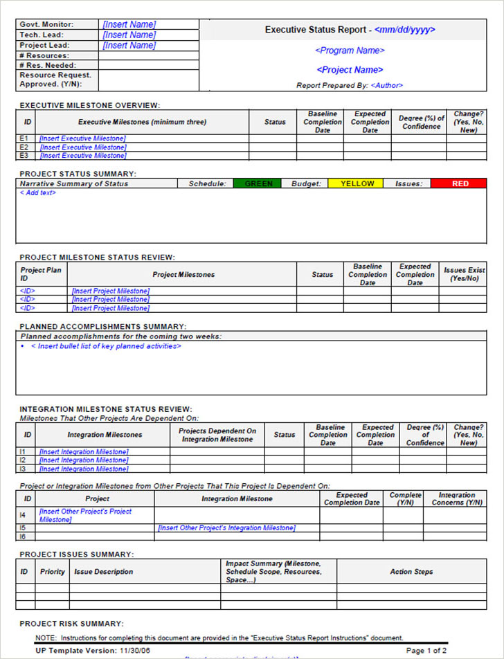 6+ Status Report Templates Free Word, PDF, Excel Formats