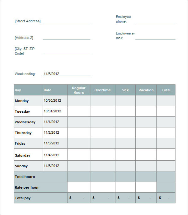 11+ Free Weekly Paycheck Calculator Excel, PDF, Doc, Word Formats