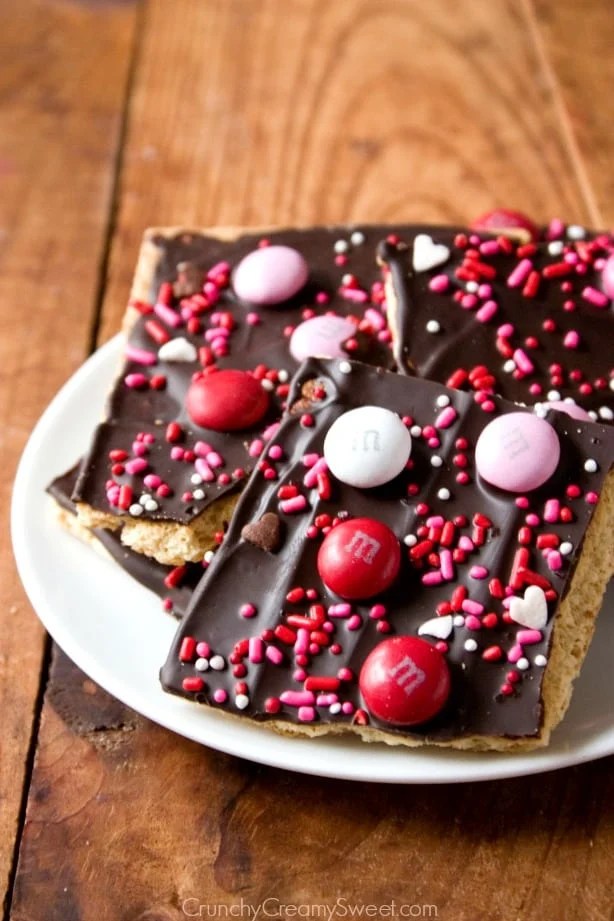 Valentine's Day Chocolate Bark Recipe Crunchy Creamy Sweet