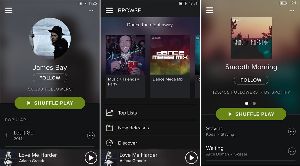 Spotify App Update für das Windows Phone und auch den