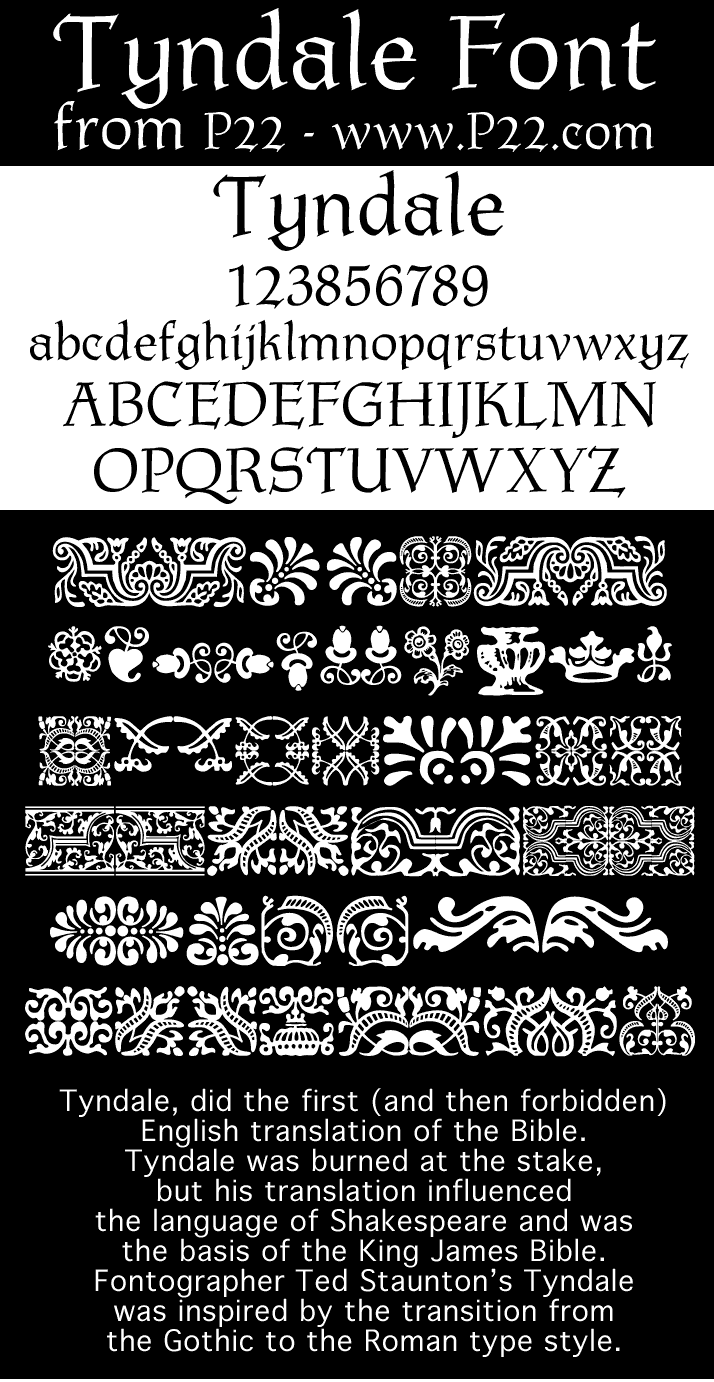 P22 Tyndale Font D'Lynn Waldron