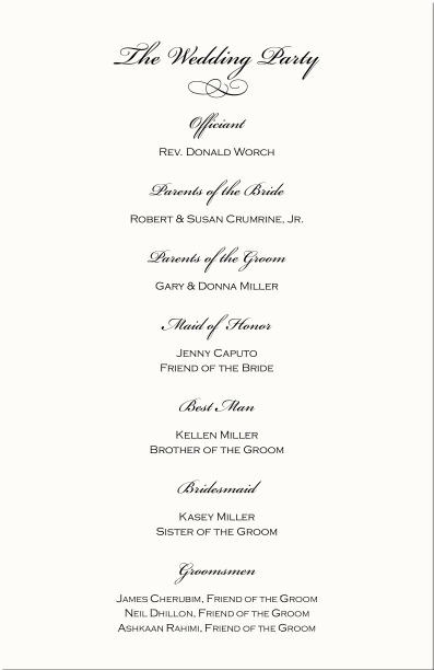 Terynes S Blog Wedding Program Sample Wording Wedding Checklist Timeline Wedding Reception