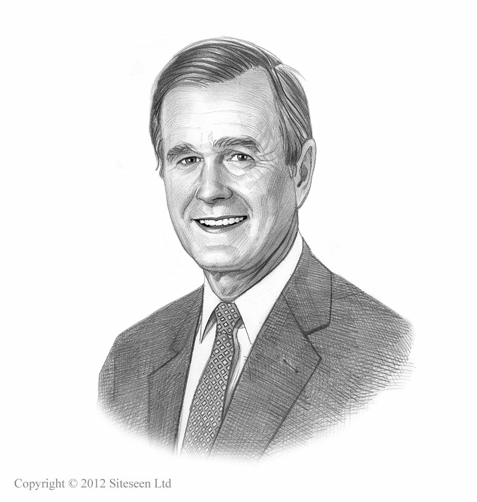 W Bush HighQuality Drawing Drawing Skill