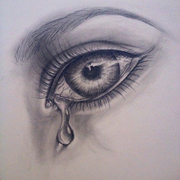 Tears Drawing, Pencil, Sketch, Colorful, Realistic Art Images Drawing Skill