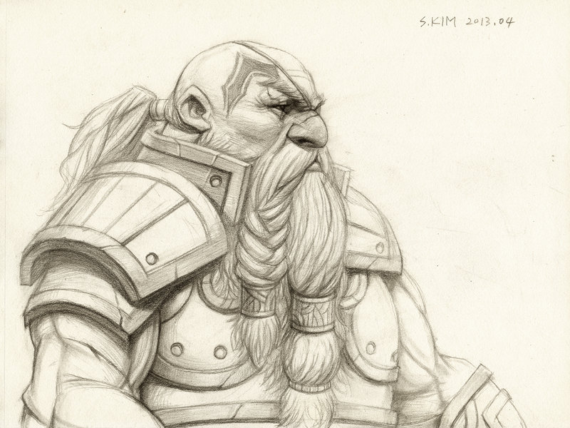 Dwarf Drawing, Pencil, Sketch, Colorful, Realistic Art Images Drawing Skill
