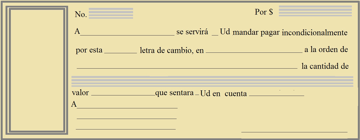 Ejemplo de Letra de cambio