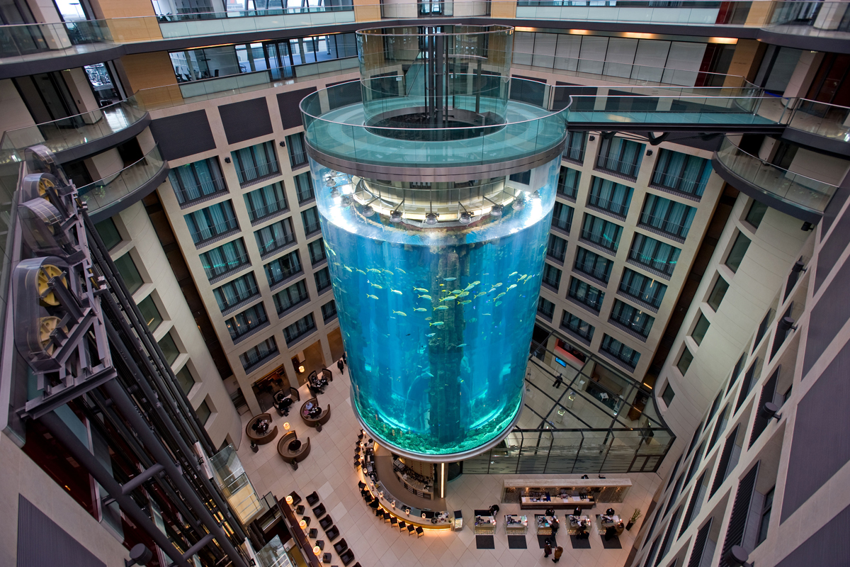 ACQUADOM the incredible 82fttall hotel aquarium