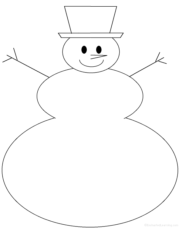 Adjectives Describing a Snowman Printable Worksheet