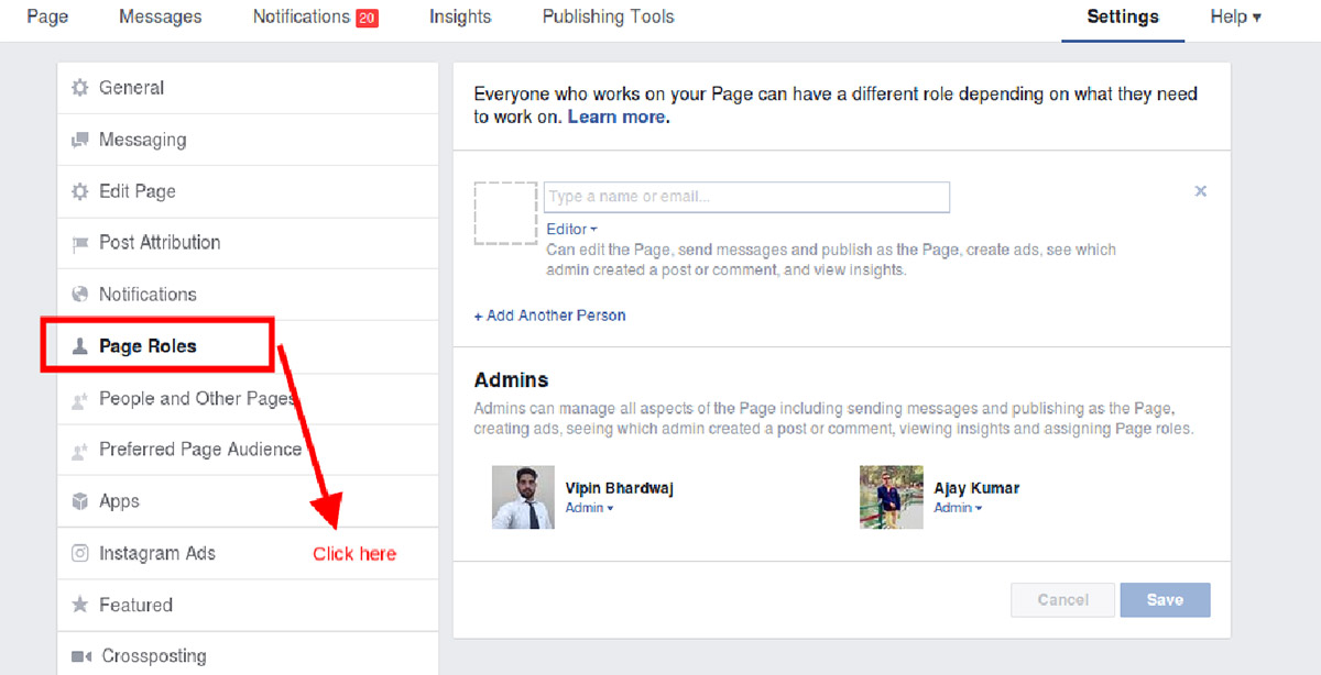 How to add or remove admin to your facebook Fan page