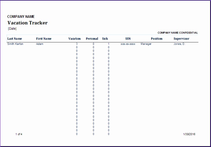 9 Staff Count Sheet Excel Templates