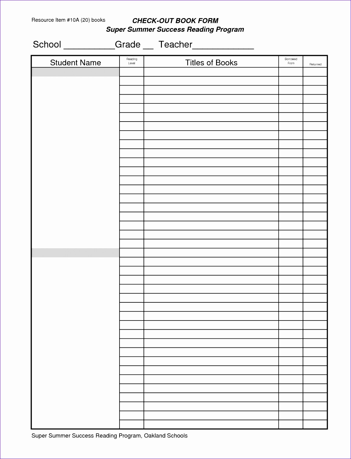Library Book Checkout Sheet Vvobl Luxury Bni4success Greater Los