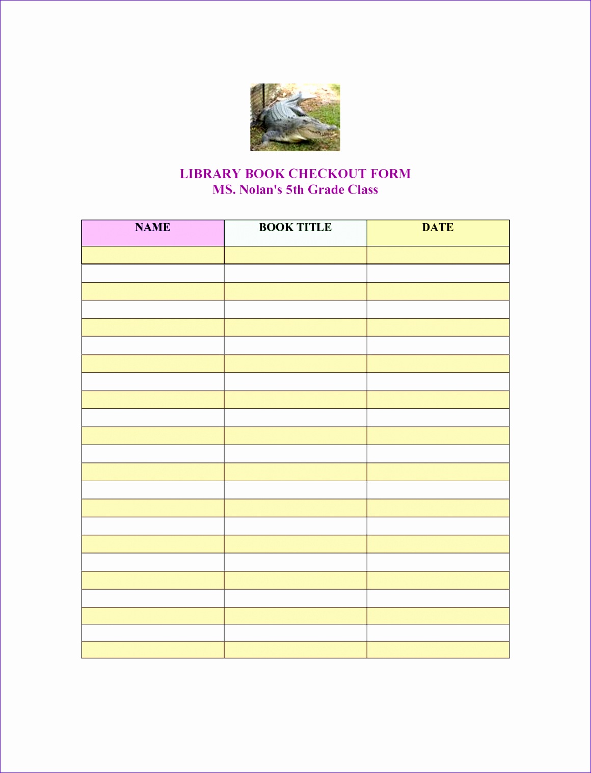 Library Book Checkout Sheet Haojc Ideas Best S Of Classroom Library