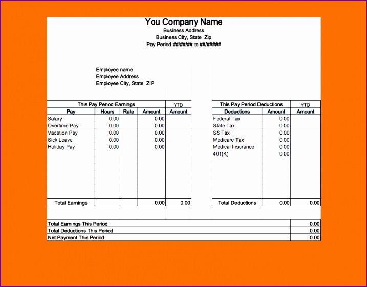 10 Payslip Template Excel Excel Templates