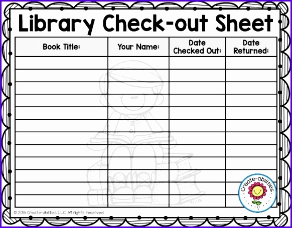 5 Library Book Checkout Sheet Excel Templates