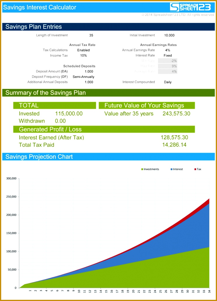 4 401k Contribution Calculator Template FabTemplatez