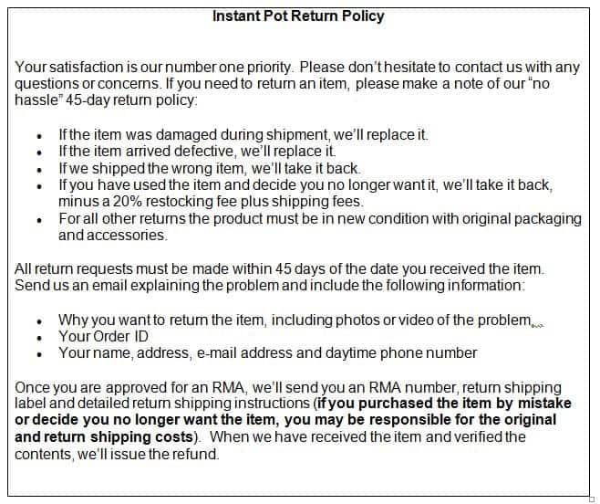 Return Policy Templates Find Word Templates