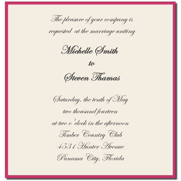 Formal Wedding Invitation Wording Rich image
