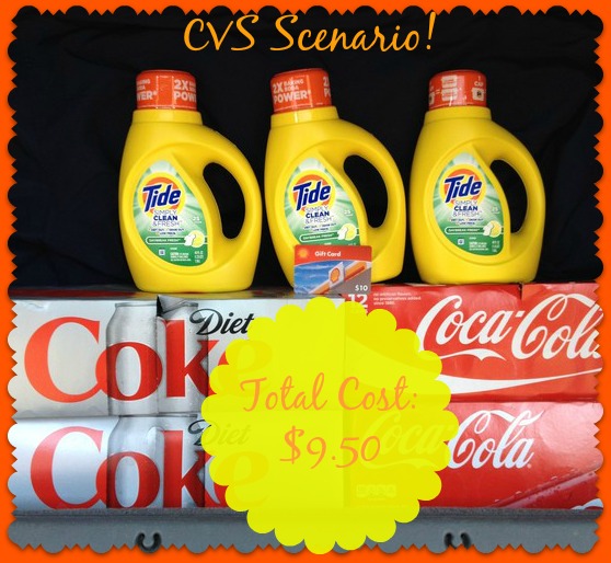 CVS 3 Tide and 4 12pack Coke Products ONLY 9.50