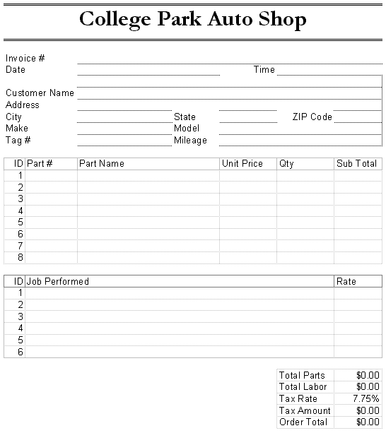 Microsoft Excel Tutorials College Park Auto Parts