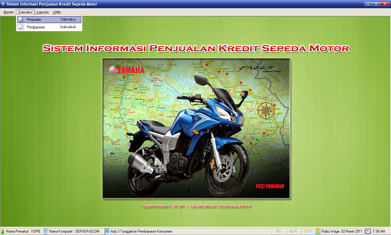 Detail Program Aplikasi Penjualan Kredit Sepeda Motor