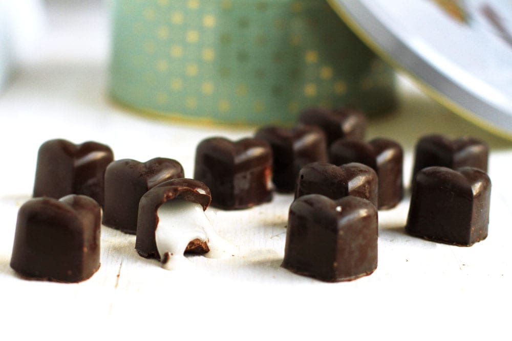 Peppermint Dark Chocolates for Valentine's Day Ginger