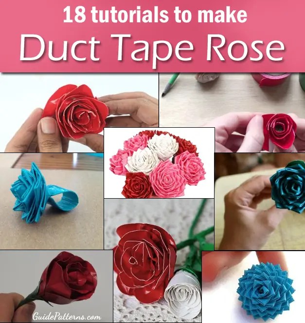 How To Make A Duct Tape Rose Flower 18 Ways Guide Patterns