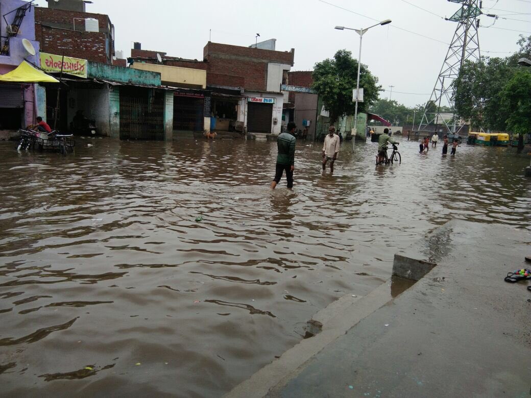 Highest rain recorded in Ahmedabad, floods in city areas