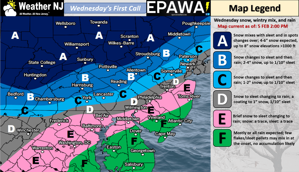 Weather/Current Road Conditions Wednesday 2/7 Hackettstown NJ