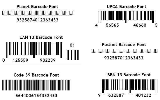 Barcode types Linear and 2D barcode fonts HowToBarcode