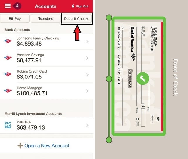 How to Mobile Deposit Checks Bank of America on iPhone