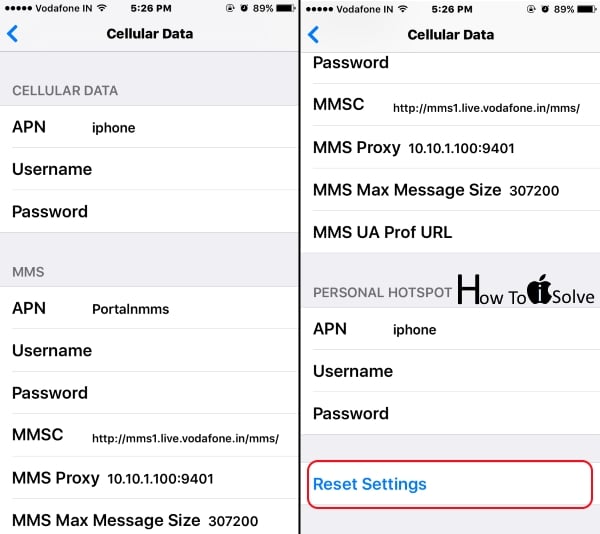 Reset APN Settings on iPhone 7 Plus/iPhone 8(Plus) 4G LTE