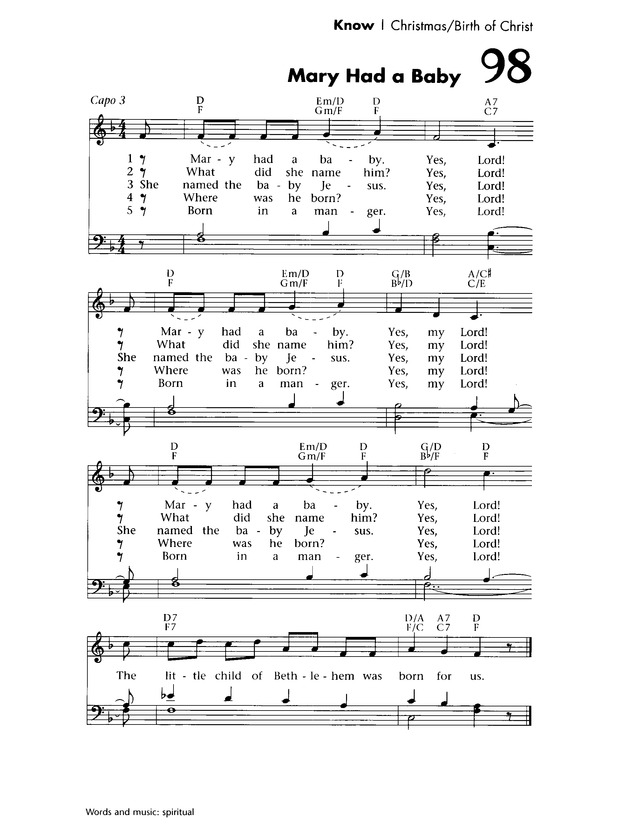 Sing With Me 98. Mary had a baby