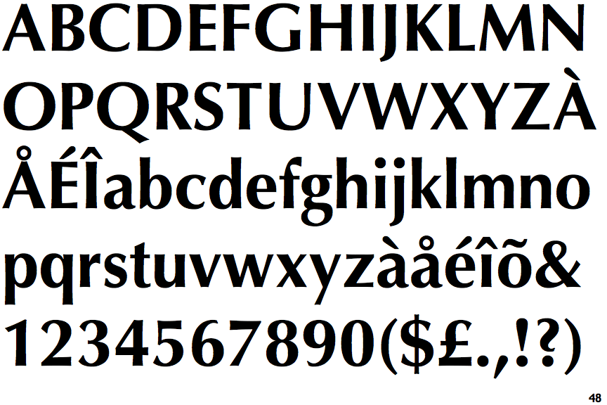 Identifont Optima Bold