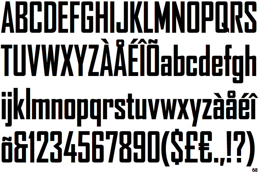 Identifont Agency FB Bold Condensed