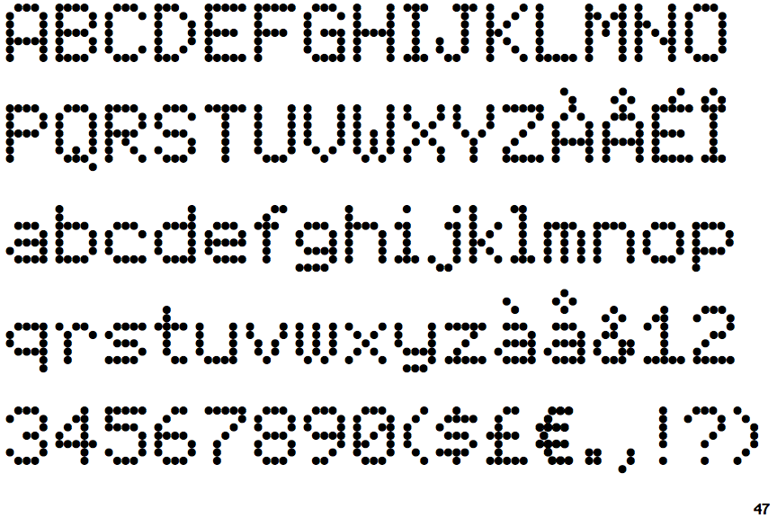 Identifont FF Dot Matrix Two