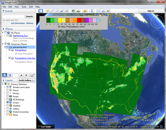 Displaying an IDL Image in Google Earth