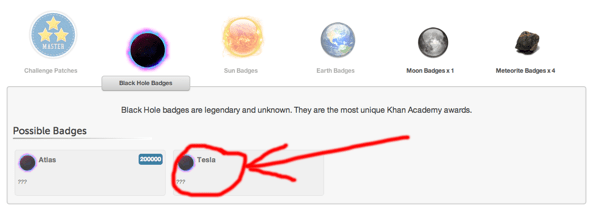 khan black hole badges