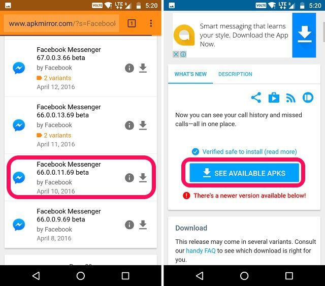 Comment installer les anciennes versions d’applications
