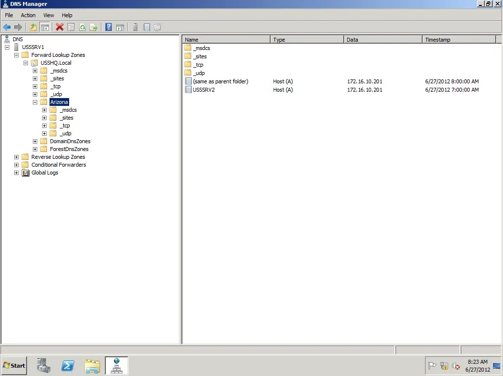 Installing Active Directory Adding child domain to AD DS Forest in