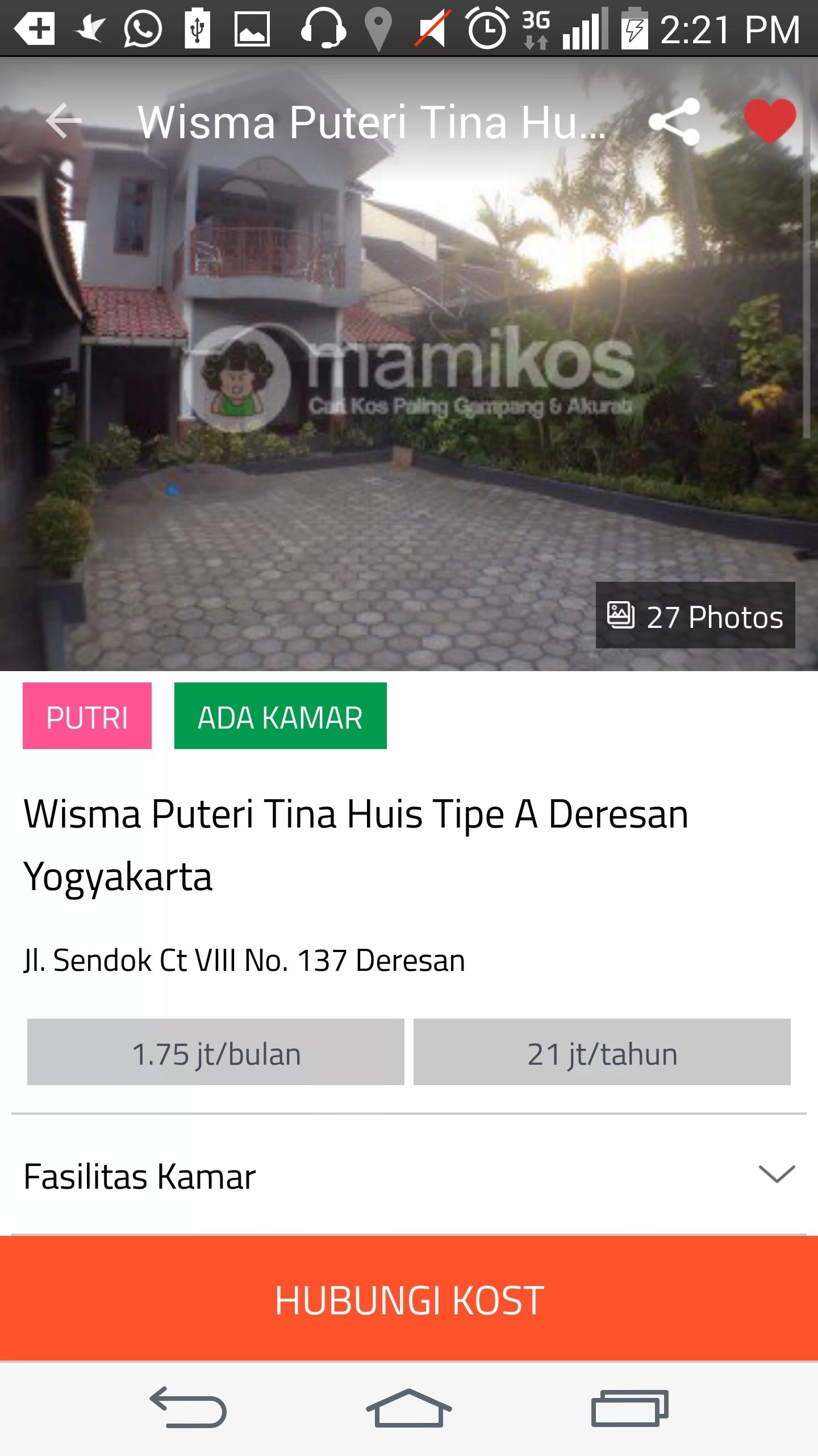 Direct Release Keliling Cari Kost Virtual lewat aplikasi