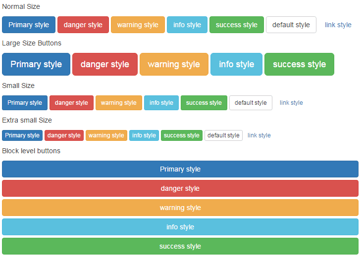 Bootstrap button 9 demos of custom color, size, dropdown, navbar and more