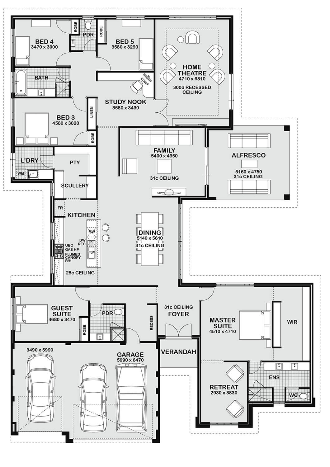 Floor Plan Friday 5 bedroom entertainer