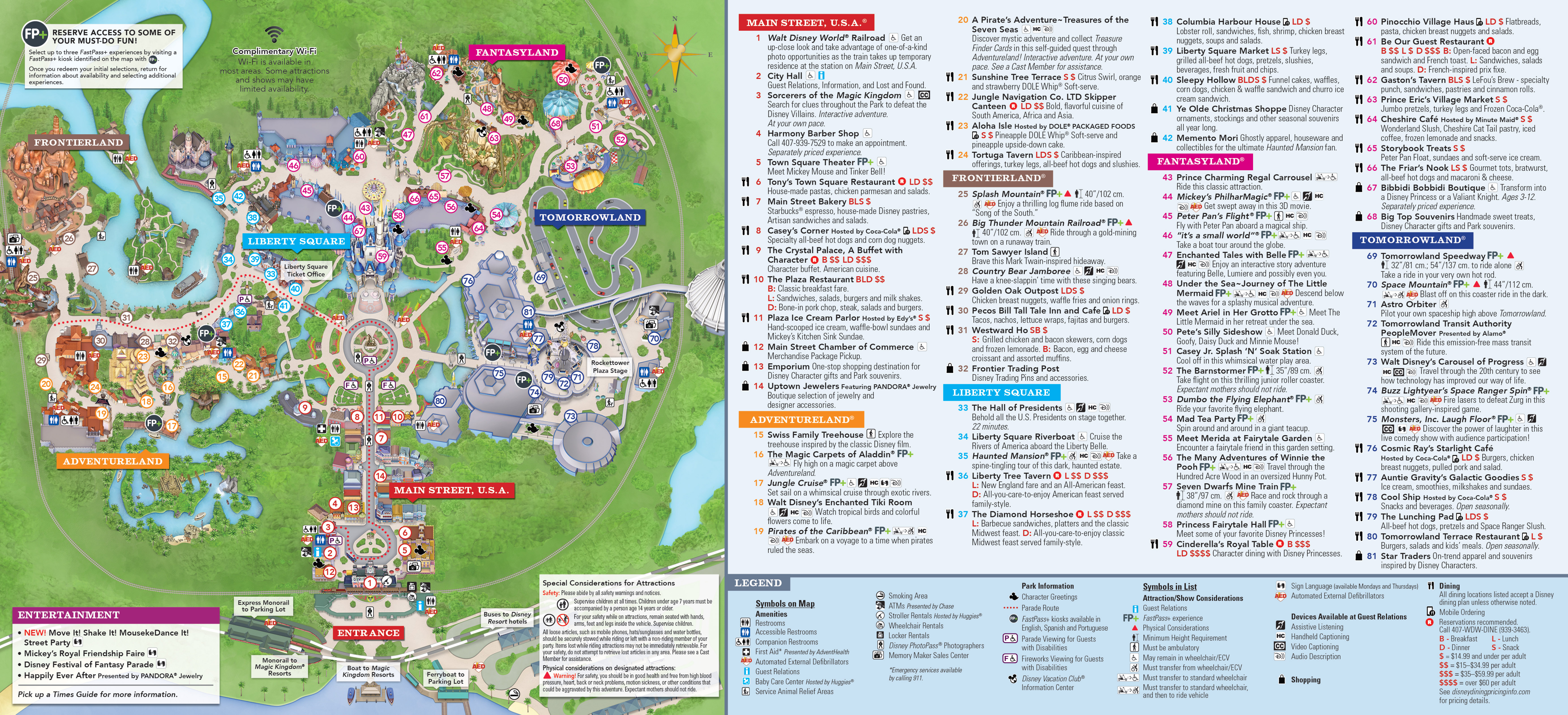 Magic Kingdom Map Walt Disney World Updated.