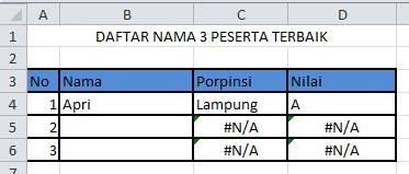 Cara Menghilangkan #N/A di Rumus VLOOKUP Excel - Kusnendar