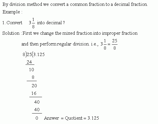 Converting Common Fractions To Decimals MEAP Preparation Grade 7