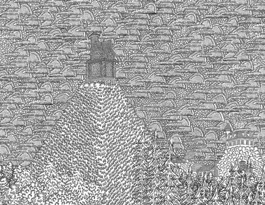 Des dessins minutieux en noir et blanc