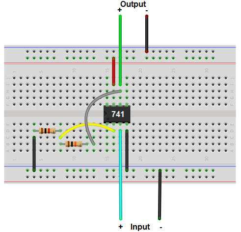 Circuit Using 741 Op Amp