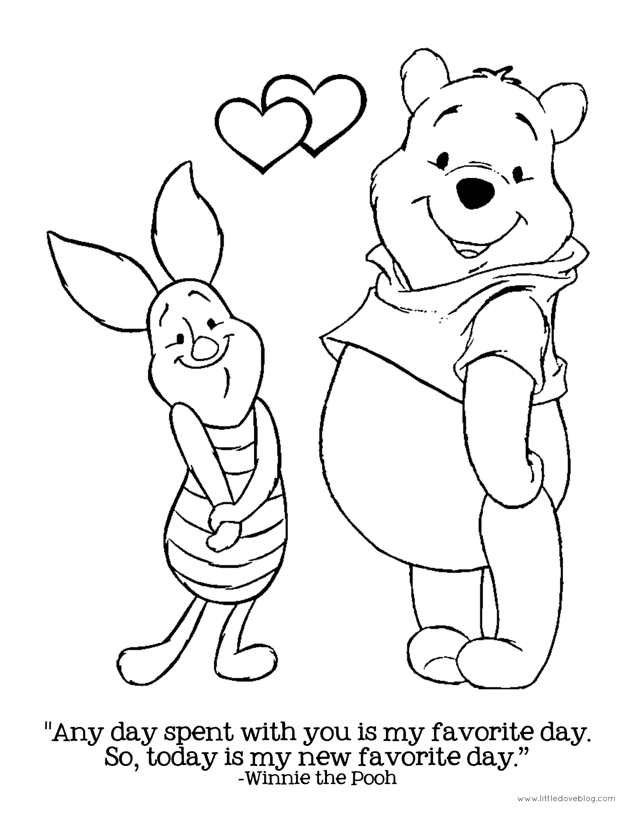 Disney Valentine Day Coloring Pages Coloring Home